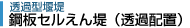 鋼板セルえん堤（透過配置）